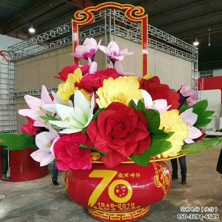 花籃雕塑供給，歐式風格，城市花籃雕塑提供