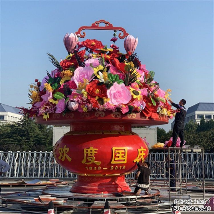 展示花籃雕塑，景觀雕塑，金屬花籃雕塑優(yōu)選