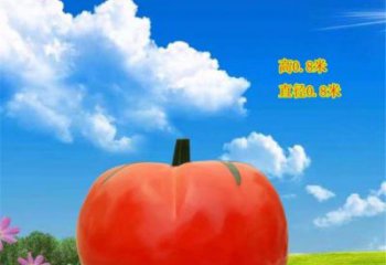 大型果籃雕塑常用，戶外擺放，番茄果籃雕塑展示