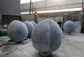 桃子景觀雕塑常用，酒店擺件，桃子果籃雕塑觀賞型