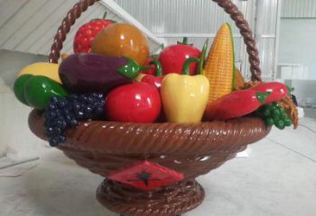 景觀果籃雕塑供需，多彩藝術，鐵藝果籃雕塑制造商