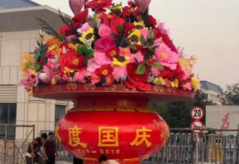 環(huán)境景觀花籃雕塑選定，園林裝飾，大型廣場(chǎng)花籃雕塑公司提供