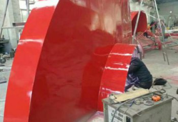 花籃雕塑優選，城市裝飾，展示月季花花籃雕塑