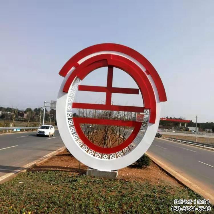 宣傳主題雕塑制作廠家，藝術(shù)形象標(biāo)識，地標(biāo)美陳雕塑