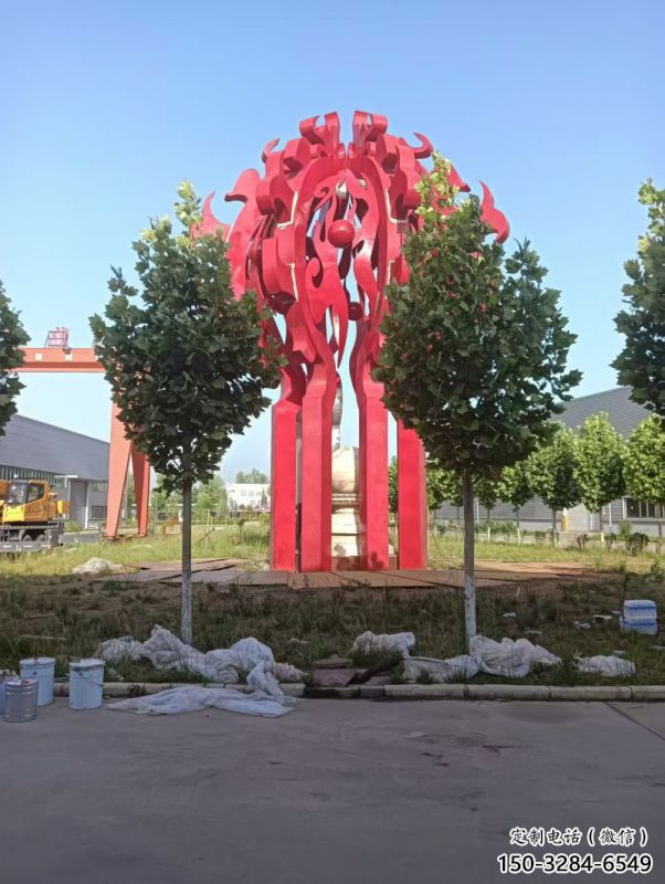 火球雕塑，精神堡壘火球雕塑落地展示