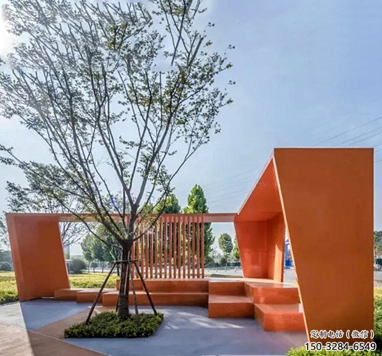 不銹鋼走廊廊架藝術(shù)雕塑