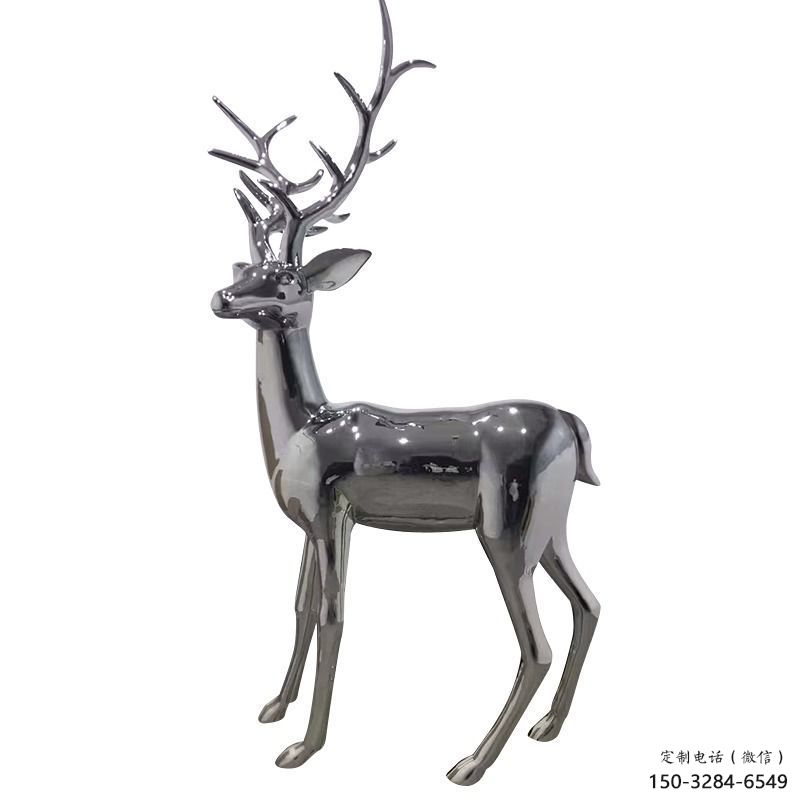 景區(qū)小鹿雕塑優(yōu)選，圓雕體系，鏡面小鹿雕塑選定
