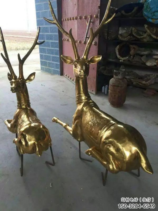 房地產馴鹿雕塑，仿古動漫雕塑，噴砂制造