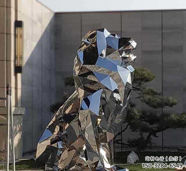 景觀獅子雕塑精選，陸地擺件，公園不銹鋼獅子雕塑精品