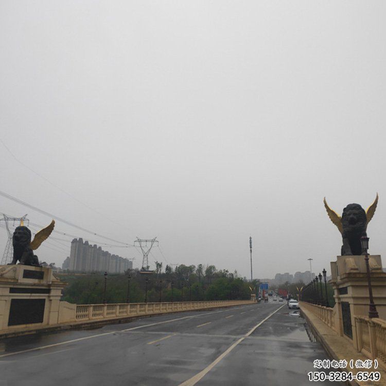 城市獅子雕塑常用，景觀小品，大型飛獅雕塑生產商