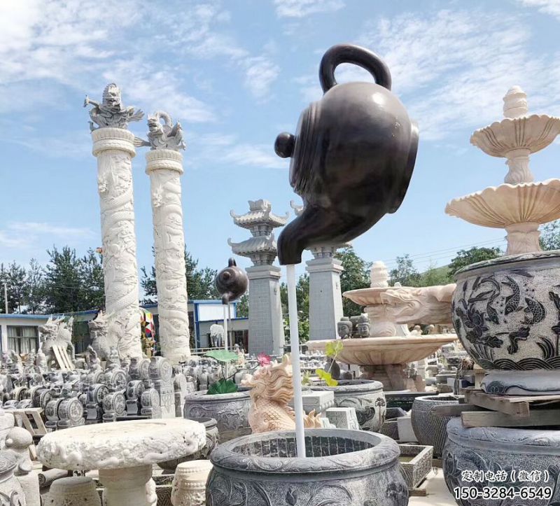 水景吊壺雕塑，多彩藝術，抽象景觀吊壺雕塑生產商