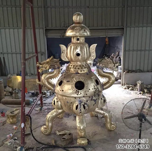 多足象形爐鑄銅雕塑