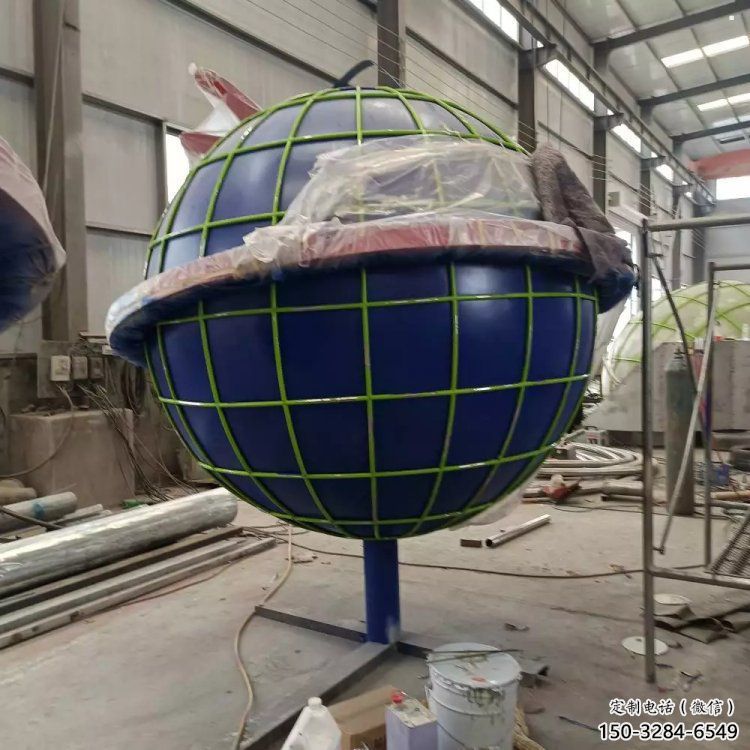 地球雕塑標(biāo)準(zhǔn)，烤漆工藝，不銹鋼地球雕塑精品