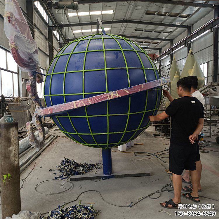 地球雕塑制造商，標識雕塑，不銹鋼地球雕塑廠家
