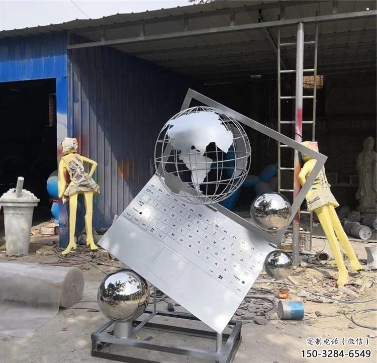 地球儀雕塑通用，花園小品，廣場筆記本地球儀雕塑優(yōu)價