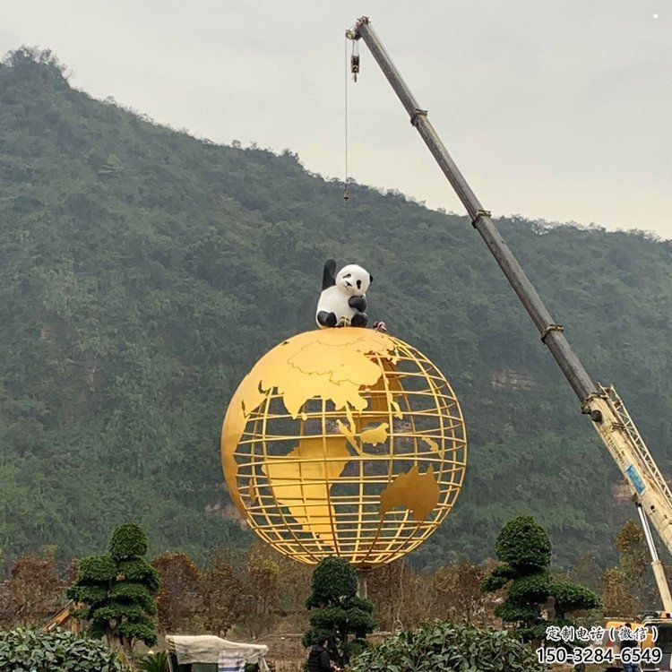 地球儀雕塑優選，室外雕塑，景觀烤漆地球儀雕塑制作