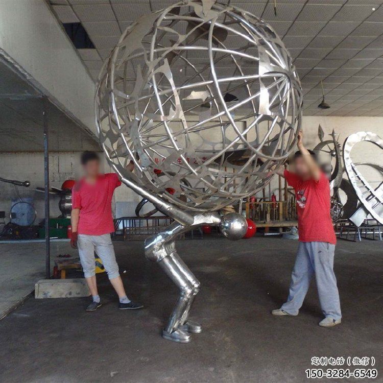 地球儀雕塑精選，街頭藝術，公園手托地球儀雕塑承接