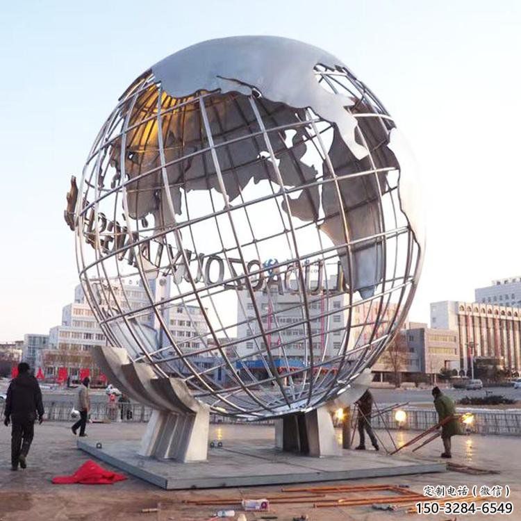 地球儀雕塑廠，校園雕塑，抽象現(xiàn)代地球儀雕塑定價