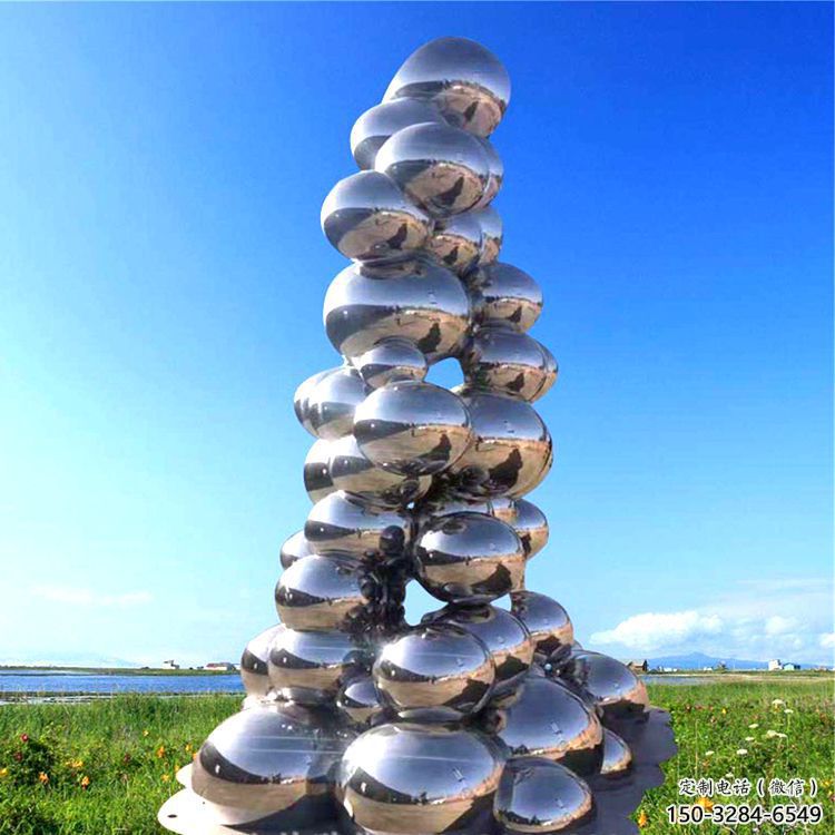 戶外景觀石雕塑，鍍銅景觀雕塑，鏡面工藝