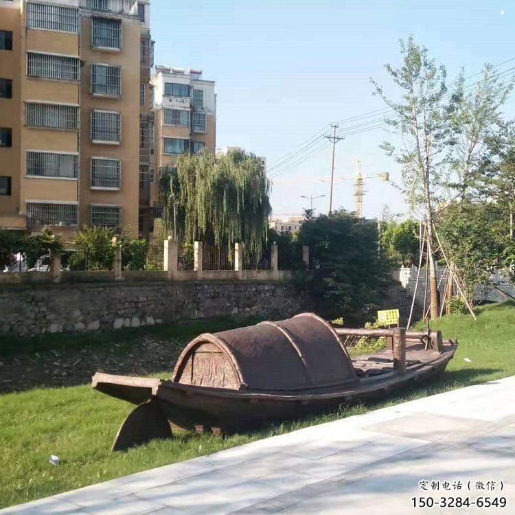 銅船雕塑制作廠家，公園小品，小船銅雕塑訂做