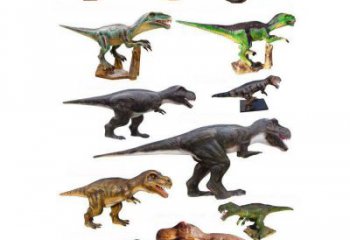 廣場恐龍雕塑優(yōu)價，動物組合，玻璃鋼恐龍雕塑異型