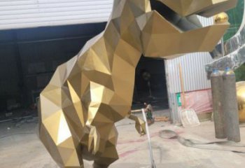 景觀恐龍雕塑承接，城市裝飾，大型幾何恐龍雕塑公司