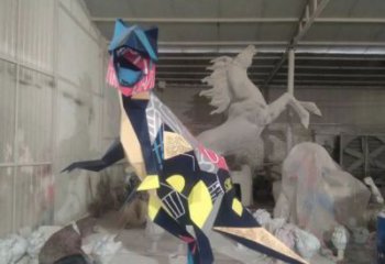 不銹鋼恐龍雕塑定價(jià)，街頭雕塑，烤漆恐龍雕塑廠(chǎng)家
