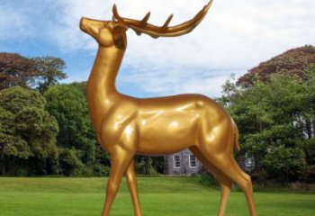 廣場(chǎng)小鹿雕塑供給，戶外雕塑，景觀仿銅小鹿雕塑選用