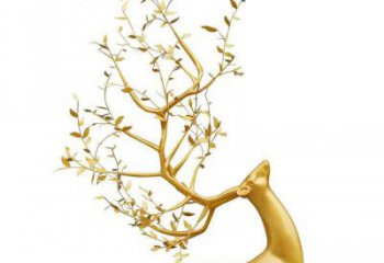 烤漆梅花鹿雕塑生產(chǎn)，廣場雕塑，仿真梅花鹿雕塑展品