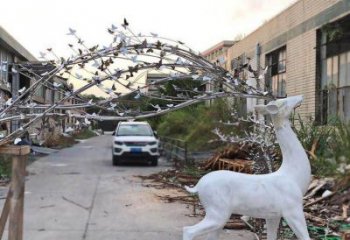 梅花鹿雕塑優價，金屬組合，仿真梅花鹿雕塑特供