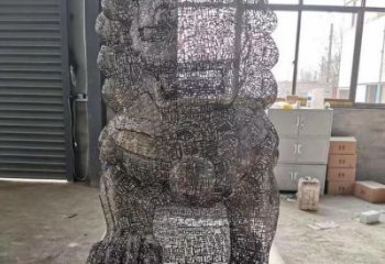 鏤空獅子雕塑預(yù)定，城區(qū)小品，不銹鋼獅子雕塑制造商