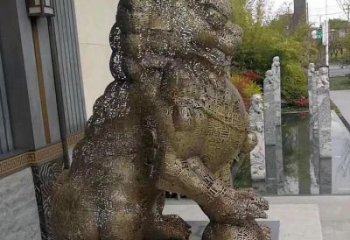 獅子鏤空雕塑優選，城市裝飾，景觀不銹鋼獅子雕塑供給