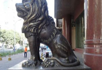 獅子雕塑定制制造，歐式風格，蹲獅雕塑裝飾供給