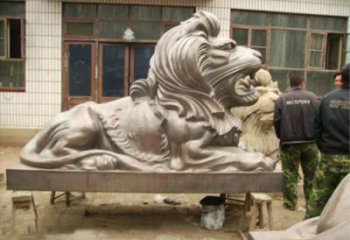 園林獅子雕塑服務商，美陳雕塑，趴獅雕塑精選