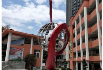 地球儀雕塑精選，多彩藝術，地球儀噴泉雕塑生產(chǎn)