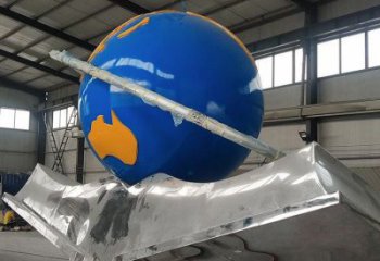 建筑書籍雕塑預定，城區小品，書籍地球儀雕塑制造商