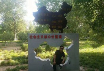 地圖雕塑訂做，城市雕塑，不銹鋼地圖雕塑制造廠家