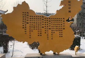 地圖雕塑訂做，城市裝飾，不銹鋼地圖雕塑廠家