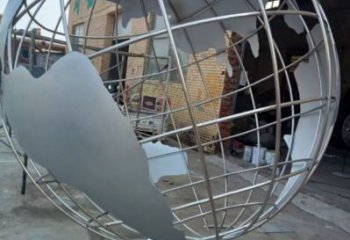 地球儀雕塑提供，露天雕塑，鏡面地球儀雕塑生產廠家