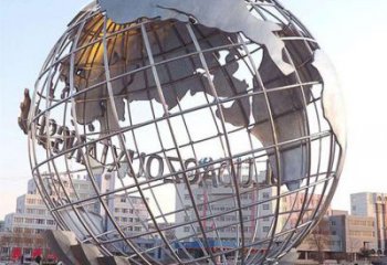 地球儀雕塑提供，美陳雕塑，鏡面地球儀雕塑制作廠家