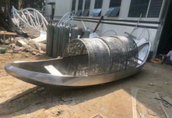 街道景觀雕塑，鍛造帆船雕塑，鏡面效果