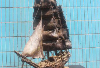 揚帆遠航雕塑定做，小區(qū)雕塑，不銹鋼揚帆遠航雕塑制造商