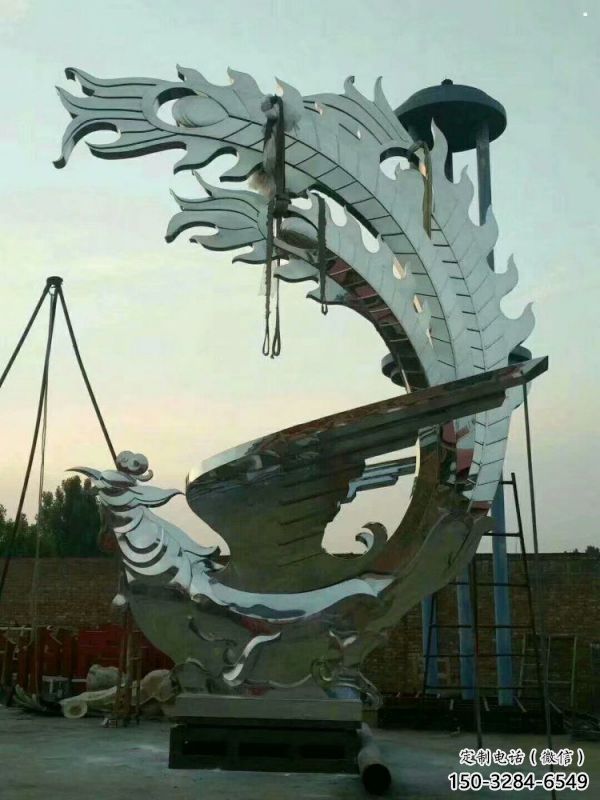 景觀鳳凰雕塑供求，美陳雕塑，藝術不銹鋼鳳凰雕塑優選