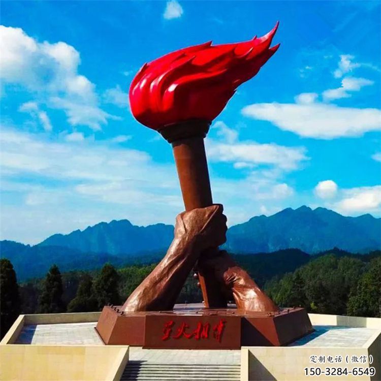 火把雕塑提供，戶外雕塑，不銹鋼火把雕塑素材制作