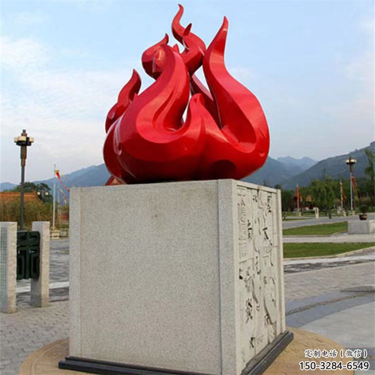 景觀火焰雕塑供需，廣場(chǎng)雕塑，不銹鋼火焰雕塑定制