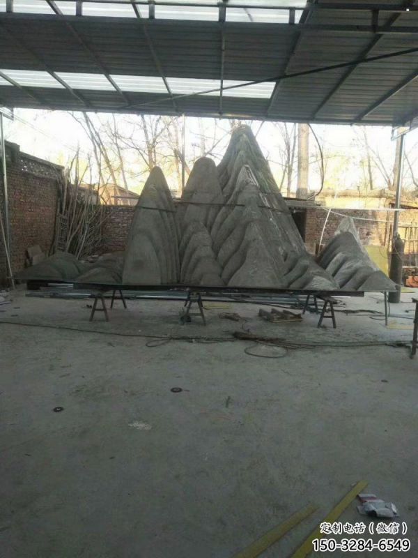假山景觀雕塑，不銹鋼制作，戶外假山雕塑廠家