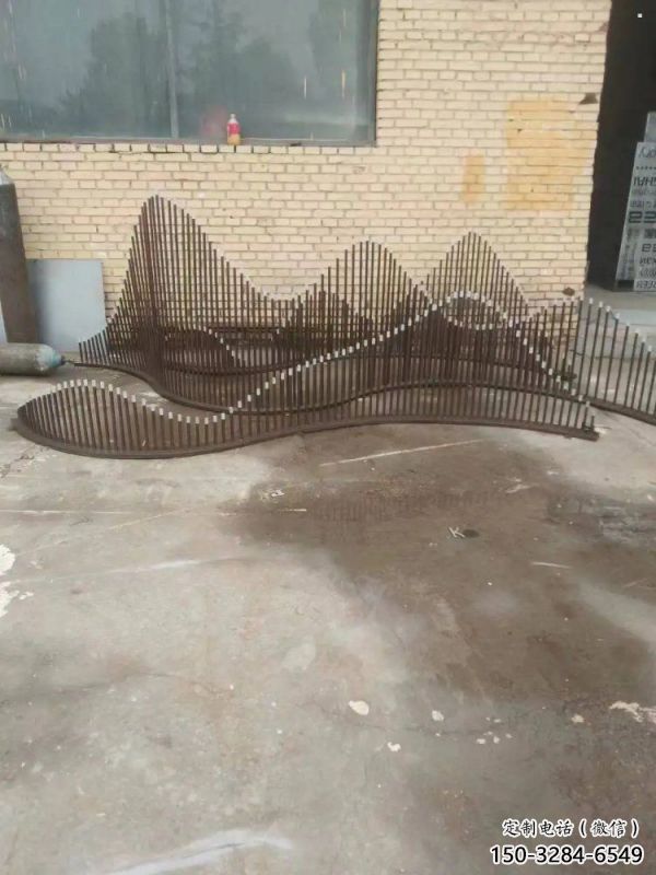 步行街假山雕塑，鍛造景觀雕塑，鏤空方式