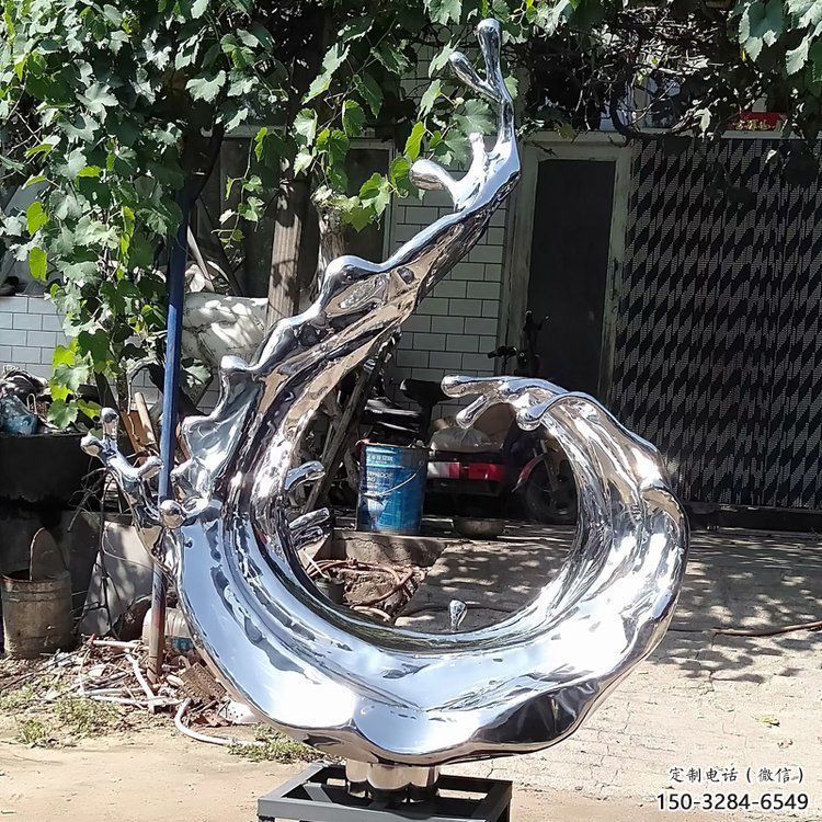 波浪雕塑提供，多彩藝術(shù)，中式不銹鋼波浪雕塑通用