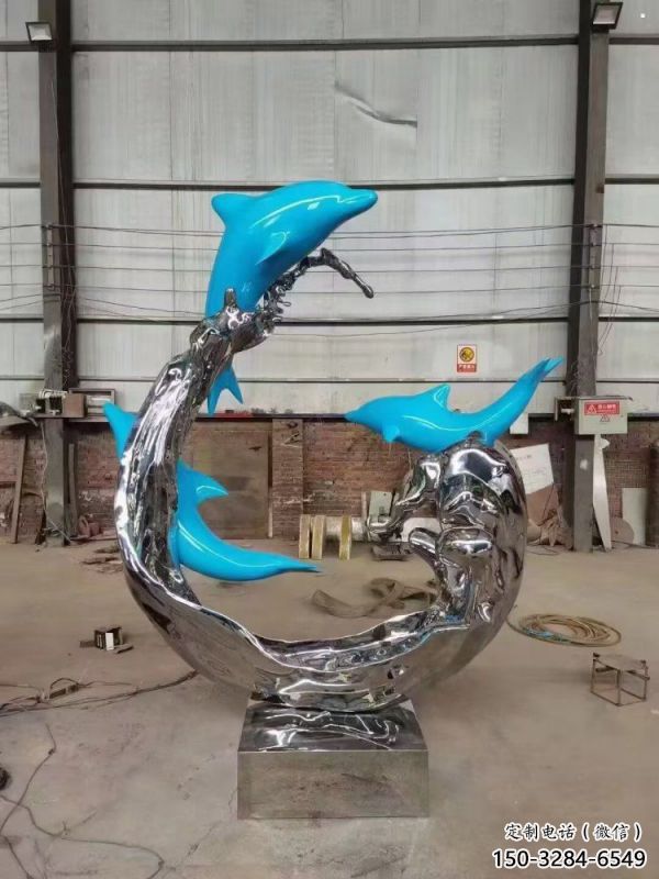 浪花雕塑廠家，抽象藝術(shù)造型，戶外廣場(chǎng)小品