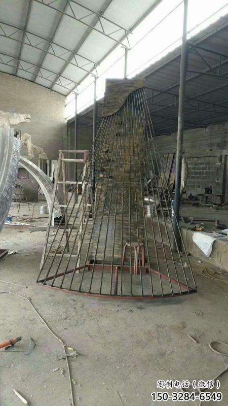 馬頭琴雕塑定做，廣場雕塑，不銹鋼馬頭琴雕塑提供